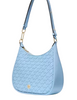 Kate Spade New York Kayla Woven Leather Large Shoulder Bag Montauk Blue