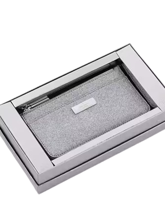 Kate Spade New York Kenzie Boxed Glitter Large Slim Cardholder Candied Flower