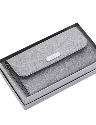 Kate Spade New York Kenzie Boxed Glitter Medium Flap Wristlet Candied Flower