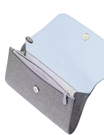 Kate Spade New York Kenzie Boxed Glitter Medium Flap Wristlet Candied Flower