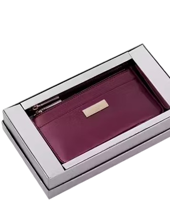 Kate Spade New York Kenzie Boxed Large Slim Cardholder Dark Raspberry