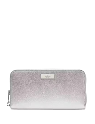 Kate Spade New York Kenzie Boxed Metallic Large Continental Wallet Lunar Light