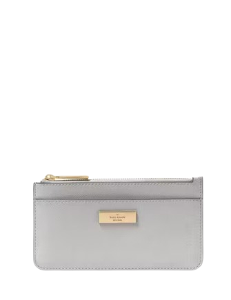 Kate Spade New York Kenzie Limited Edition Large Slim Card Holder Platinum Grey