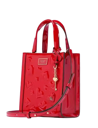 Kate Spade New York Key To My Heart Manhattan Mini Tote Cherry Rouge
