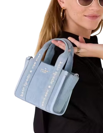 Kate Spade New York Kip Denim Mini Tote Blue