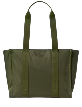Kate Spade New York Kip Nylon Large Tote Enchanted Green