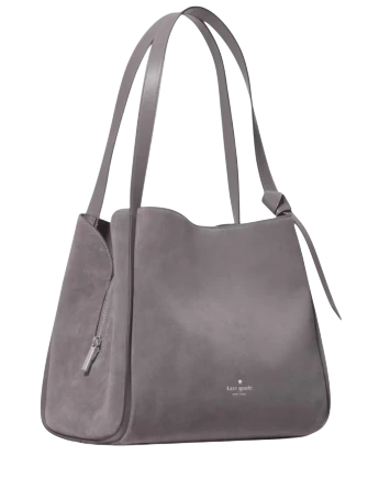 【美品】kate spade ハンドバッグ　グレー Kate Spade New York Knott Suede Large Carryall | Brixton Baker
