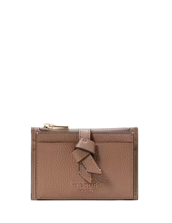 Kate Spade New York Knott Zip Card Holder Warm Acorn