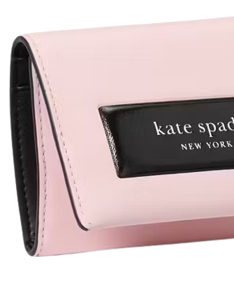 Kate Spade New York Label Card Case Trifold Wallet Pastry Pink