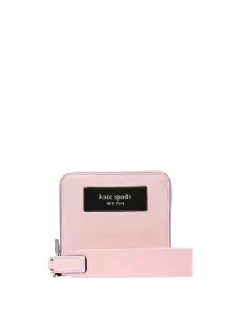 Kate Spade New York Label Small Compact Webbed Wristlet Pastry Pink