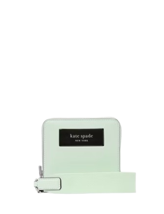 Kate Spade New York Label Small Compact Webbed Wristlet Pistachio Ice
