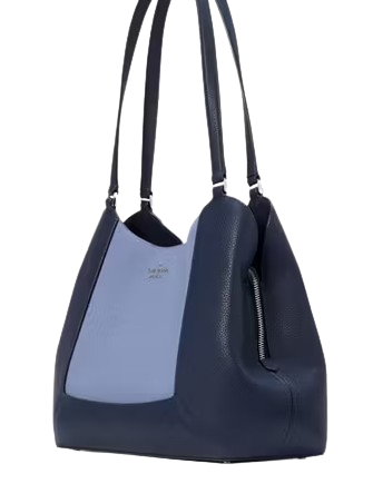 Kate Spade New York Lena Colorblock Large Triple Compartment Shoulder Bag Parisian Navy