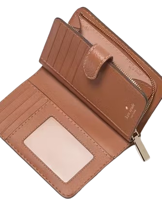 Kate Spade New York Lena Medium Bifold Wallet Warm Gingerbread