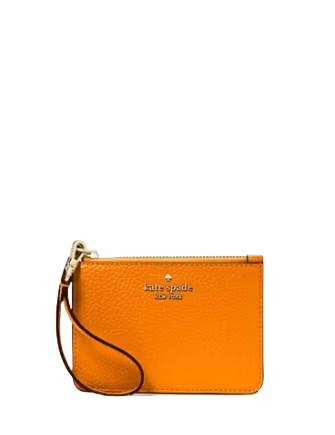 Kate Spade New York Lena Small Card Holder Wristlet Orange Zinnia