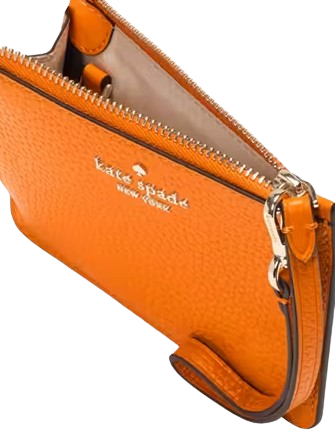 Kate Spade New York Lena Small Card Holder Wristlet Orange Zinnia