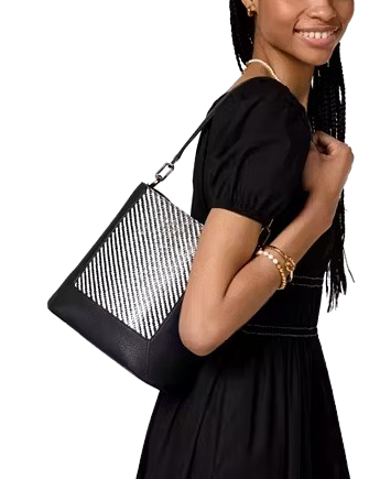 Kate Spade New York Lena Straw Bucket Bag Black