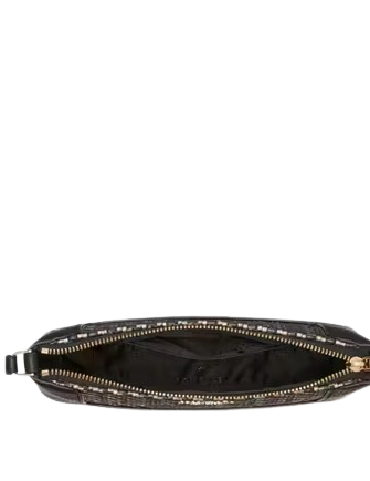 Kate Spade New York Lena Straw Convertible Wristlet Black