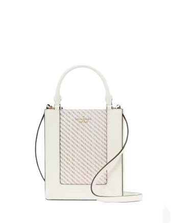 Kate Spade New York Lena Straw Mini Tote  Meringue