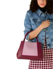 Kate Spade New York Lena Suede Colorblock Medium Satchel Blackberry Preserves