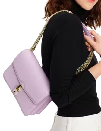 Kate Spade New York Locket Large Flap Shoulder Bag Violet Mist