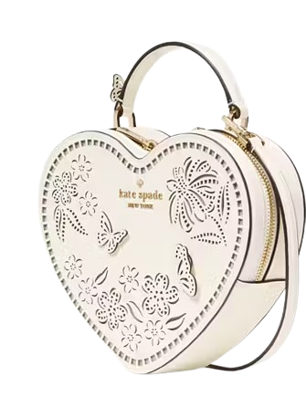 Kate Spade New York Love Shack Perforated Heart Crossbody Meringue