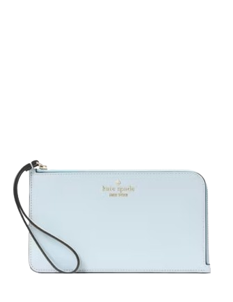 Kate Spade New York Lucy Bicolor Medium L Zip Wristlet Crisp Sky