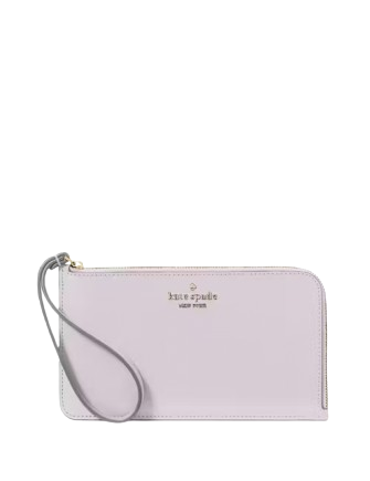Kate Spade New York Lucy Medium L-Zip Wristlet Pastel Lavender
