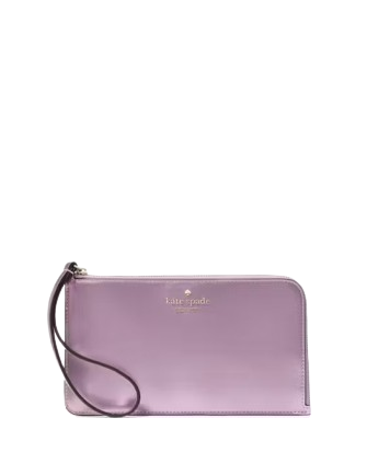 Kate Spade New York Lucy Medium L-Zip Wristlet Quartz Pink