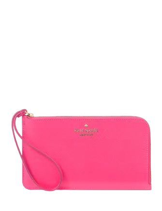 Kate Spade New York Lucy Medium L-Zip Wristlet Wild Pink