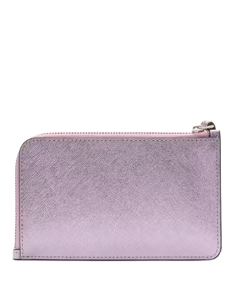 Kate Spade New York Lucy Metallic Small L-zip Wristlet Quartz Pink