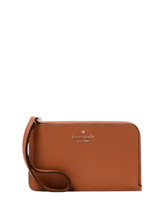 Kate Spade New York Lucy Small Card Holder Wristlet Warm Gingerbread