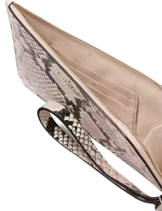 Kate Spade New York Lucy Snake Embossed Medium L-Zip Wristlet