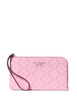 Kate Spade New York Lucy Spade Flower Medium L-zip Wristlet Parisian Rose