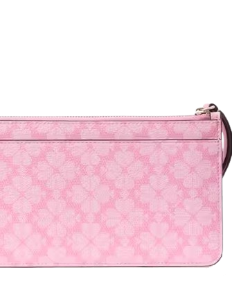 Kate Spade New York Lucy Spade Flower Medium L-zip Wristlet Parisian Rose