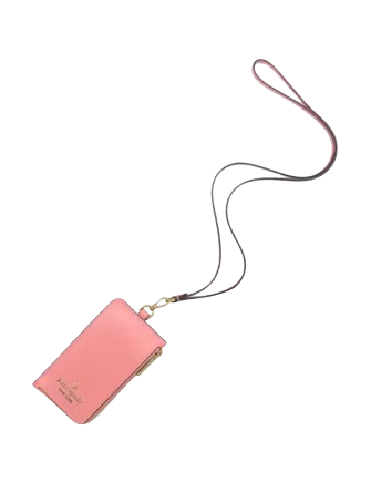 Kate Spade New York Madison Card Case Lanyard Terracotta Tile