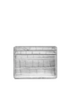Kate Spade New York Madison Croc Embossed Small Slim Card Holder Silver