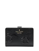 Kate Spade New York Madison Floral Applique Medium Bifold Wallet Black