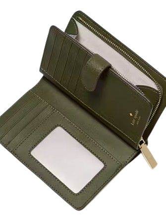 Kate Spade New York Madison Floral Medium Bifold Wallet  Meringue