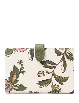 Kate Spade New York Madison Floral Medium Bifold Wallet  Meringue