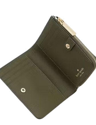 Kate Spade New York Madison Floral Small L Zip Wallet  Meringue