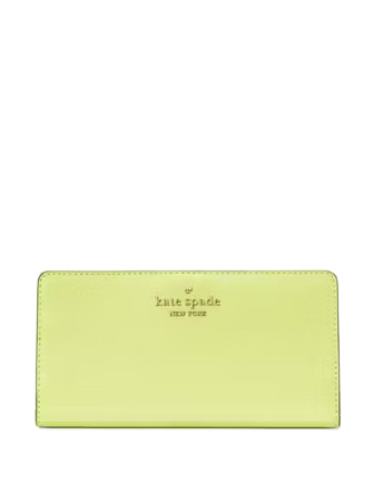 Kate Spade New York Madison Large Slim Wallet Lime Slushy