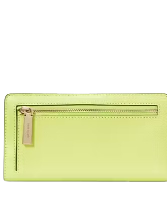 Kate Spade New York Madison Large Slim Wallet Lime Slushy