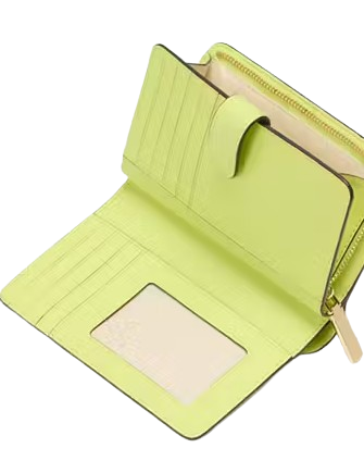 Kate Spade New York Madison Medium Compact Bifold Wallet Lime Slushy