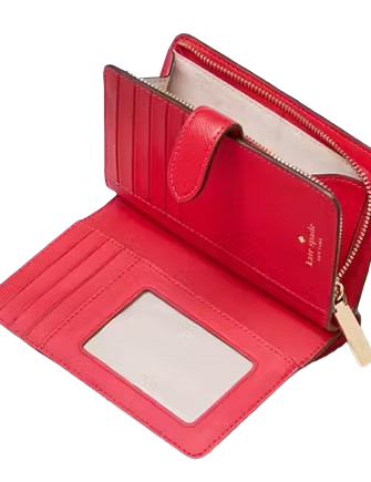 Kate Spade New York Madison Medium Compact Bifold Wallet Ruby Red