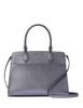 Kate Spade New York Madison Medium Metallic Satchel Candied Flower