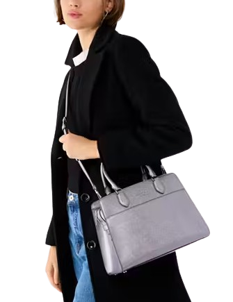 Kate Spade New York Madison Medium Metallic Satchel Candied Flower