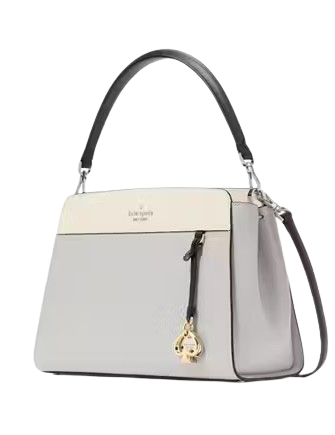 Kate Spade New York Madison Medium Top Handle Satchel Platinum Grey