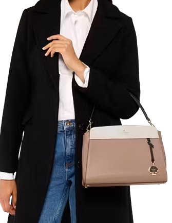 Kate Spade New York Madison Medium Top Handle Satchel Toasted Hazelnut