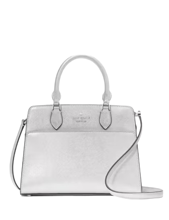 Kate Spade New York Madison Metallic Saffiano Pvc Small Satchel Lunar Light