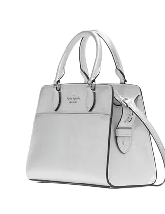 Kate Spade New York Madison Metallic Saffiano Pvc Small Satchel Lunar Light